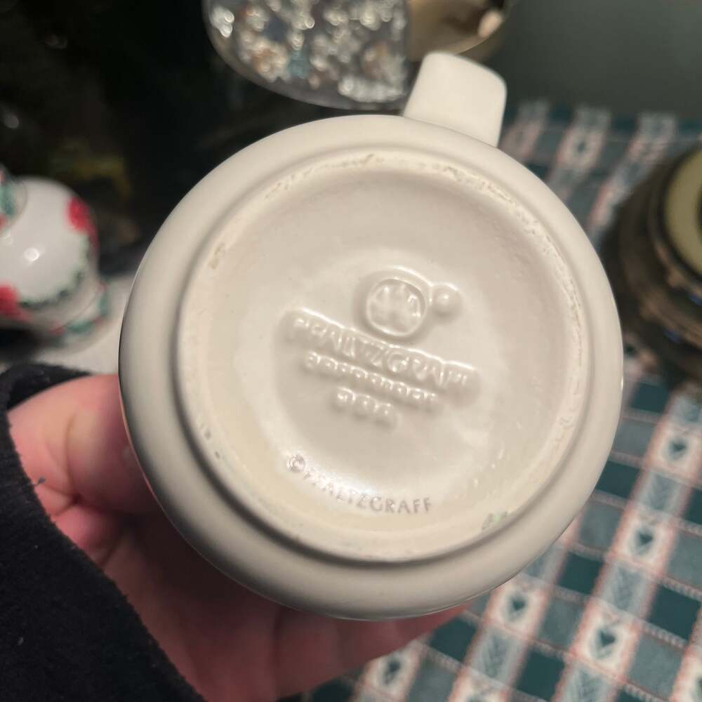 Set of 6 Pfaltzgraff Tea Rose Stoneware Coffee Mugs - Picture 3 of 4